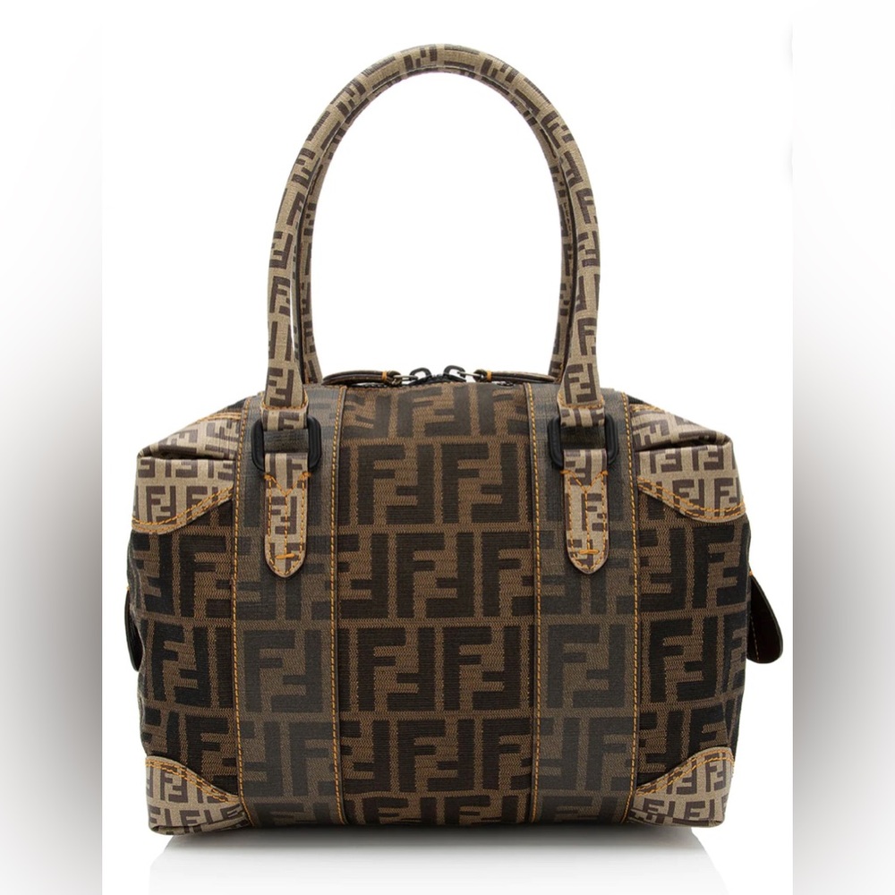 Fendi | Tobacco Zucca Coated + Canvas Mix Handbag